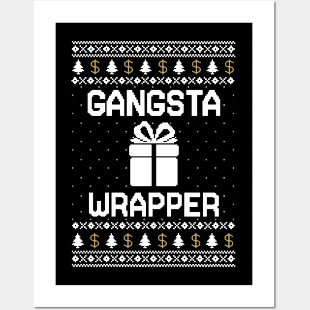 gangsta wrapper christmas Wall Art by crackdesign